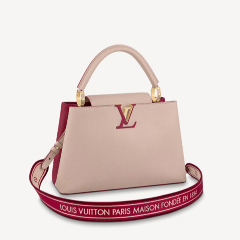 Louis Vuitton CAPUCINES MM Handbag M58610 Shell/Red Wine